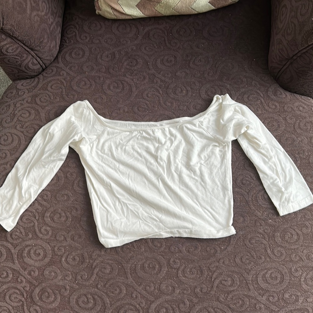 Women’s Hollister white off the shoulder crop top
